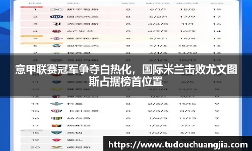 意甲联赛冠军争夺白热化，国际米兰击败尤文图斯占据榜首位置